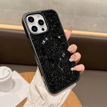 Luxury Glitter Rhinestone Magnetic Apple Phone Case