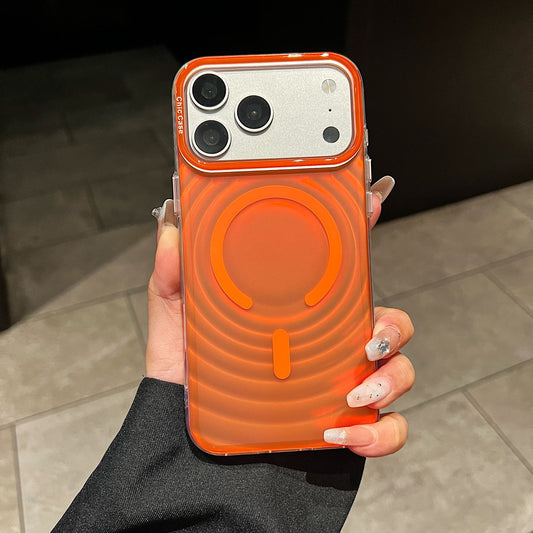 Wavy pattern magnetic color-changing Apple phone case