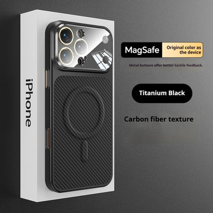 Carbon fiber painted magnetic Apple phone case