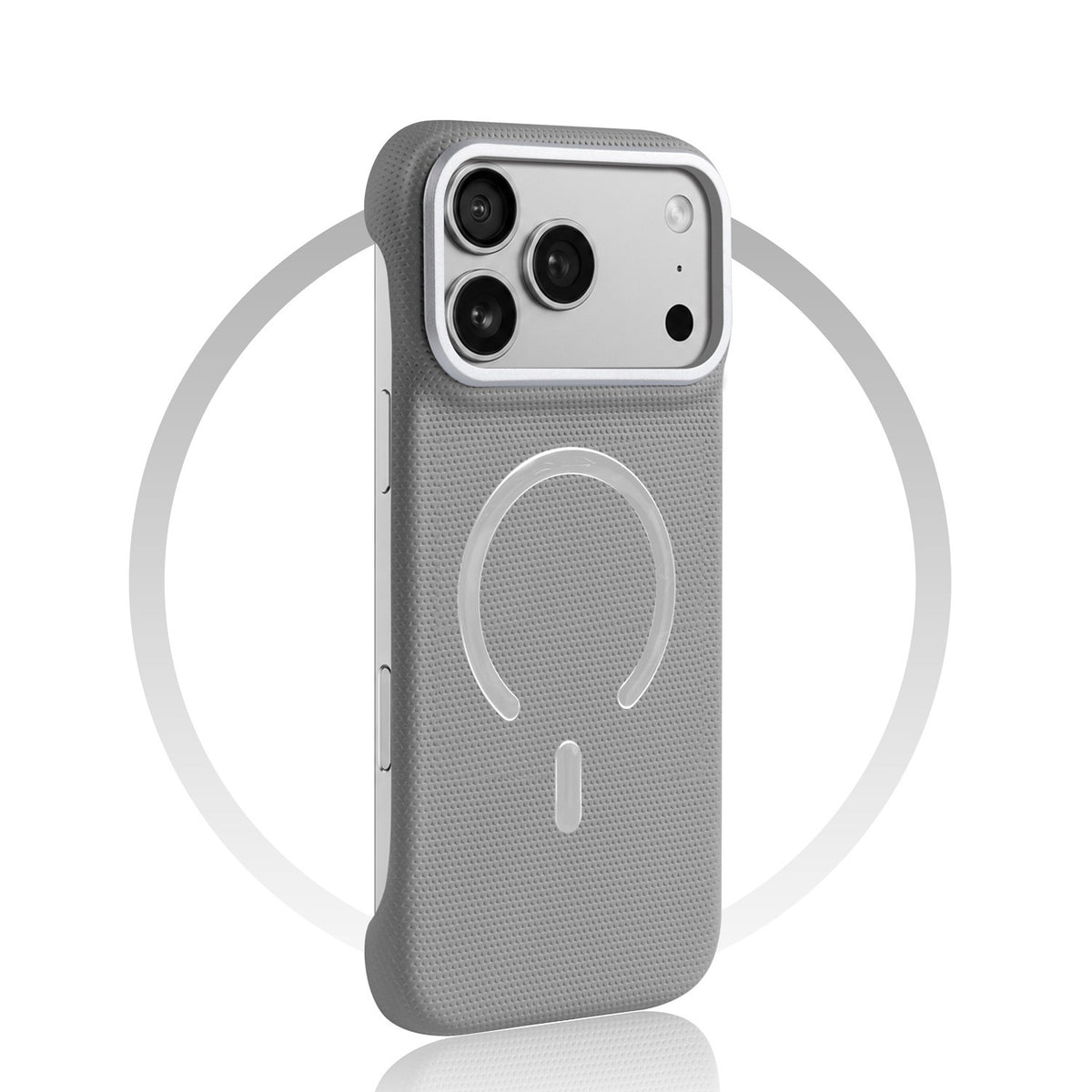 Stylish solid color leather frameless magnetic Apple phone case