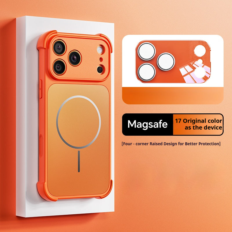Four-corner anti-drop magnetic Apple phone case