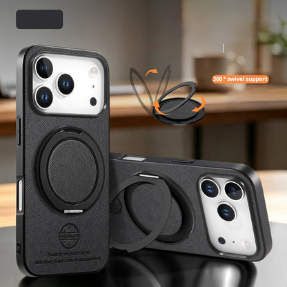 Leather rotating stand magnetic Apple phone case