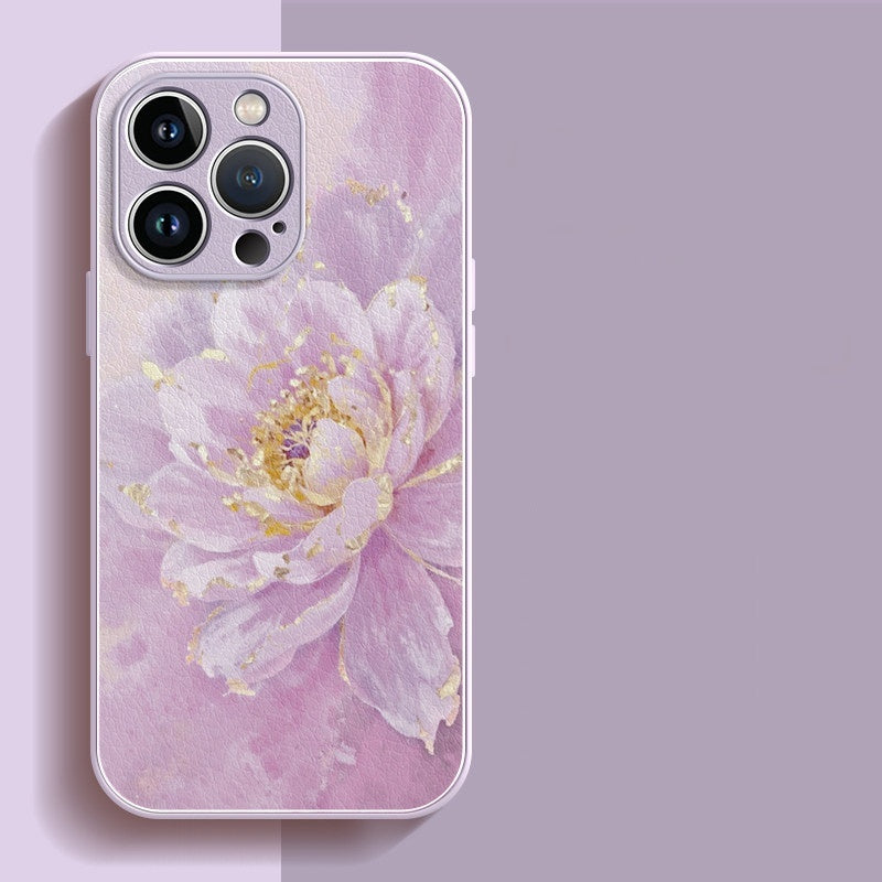 Painted Peony Apple Phone Case