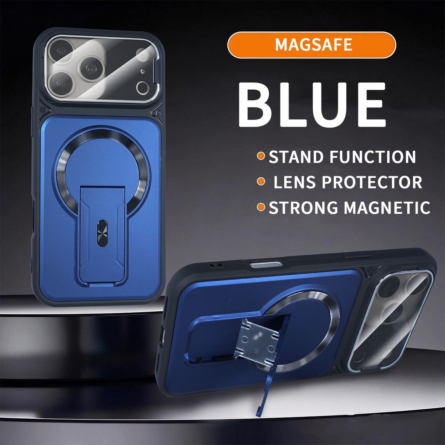 Multifunctional anti-drop invisible stand magnetic Apple phone case