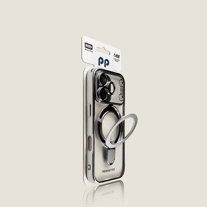Electroplated magnetic stand Apple phone case