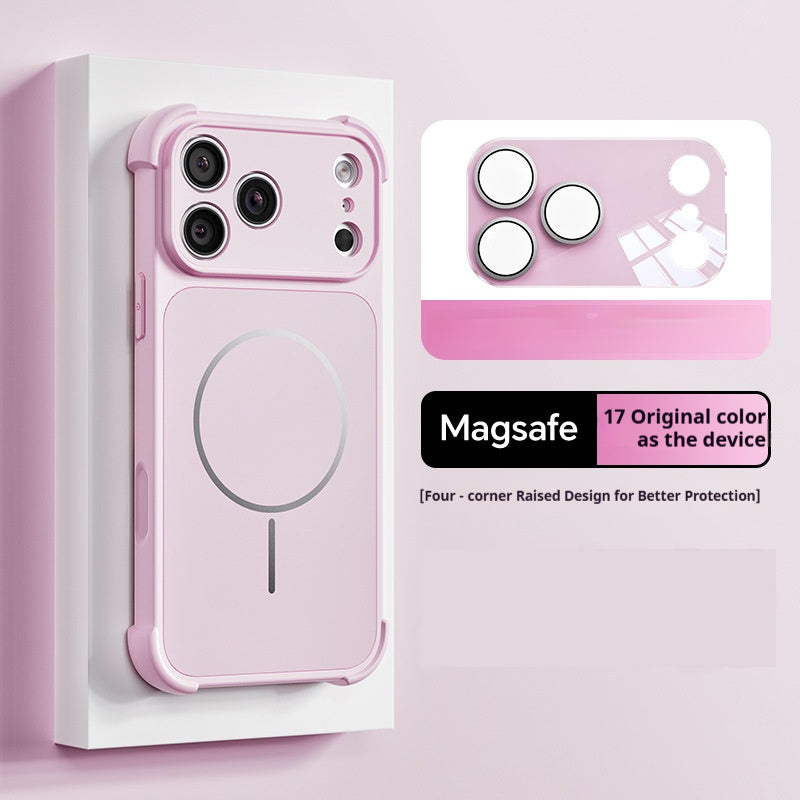 Four-corner anti-drop magnetic Apple phone case