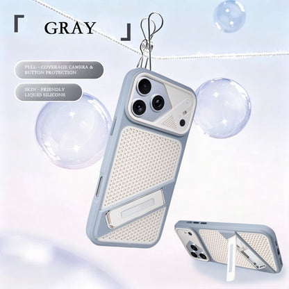 Full-coverage cooling stand for Apple iPhone cases