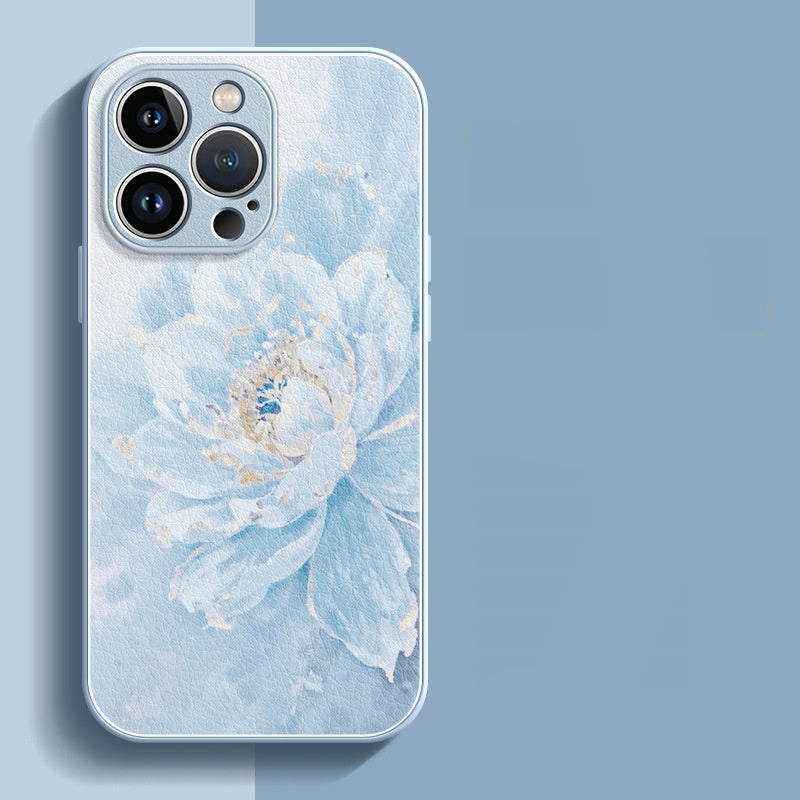 Painted Peony Apple Phone Case