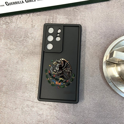 Silicone patterned eagle Samsung phone case