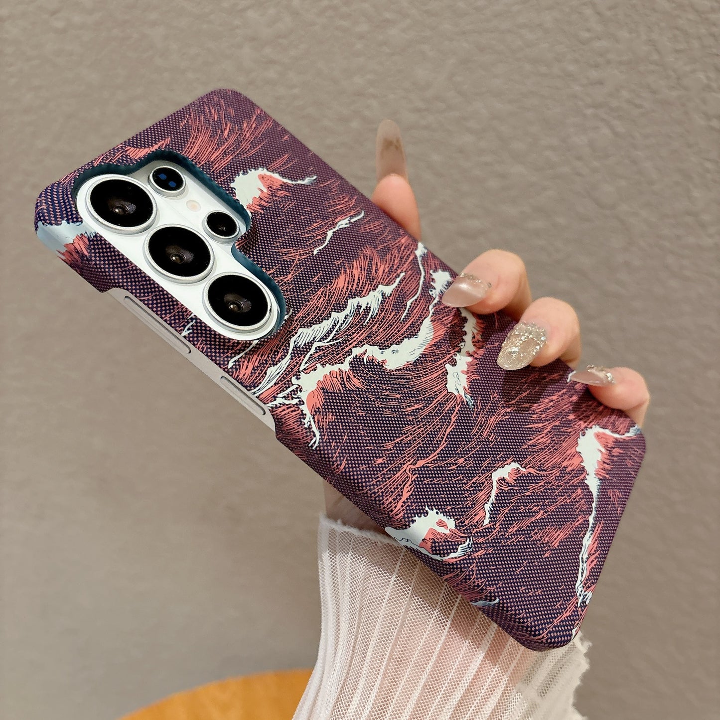 Ultra-thin water-reflective Kevlar textured Samsung phone case