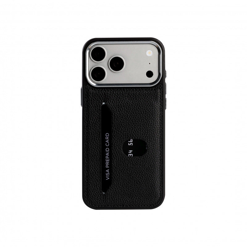 Leather lychee texture card holder Apple phone case