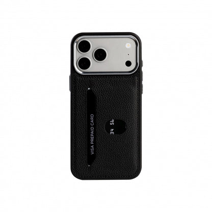 Leather lychee texture card holder Apple phone case