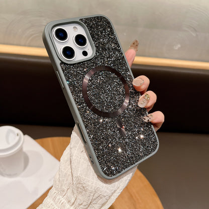 Luxury Glitter Rhinestone Magnetic Apple Phone Case