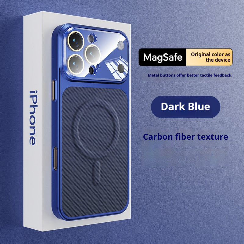 Carbon fiber painted magnetic Apple phone case