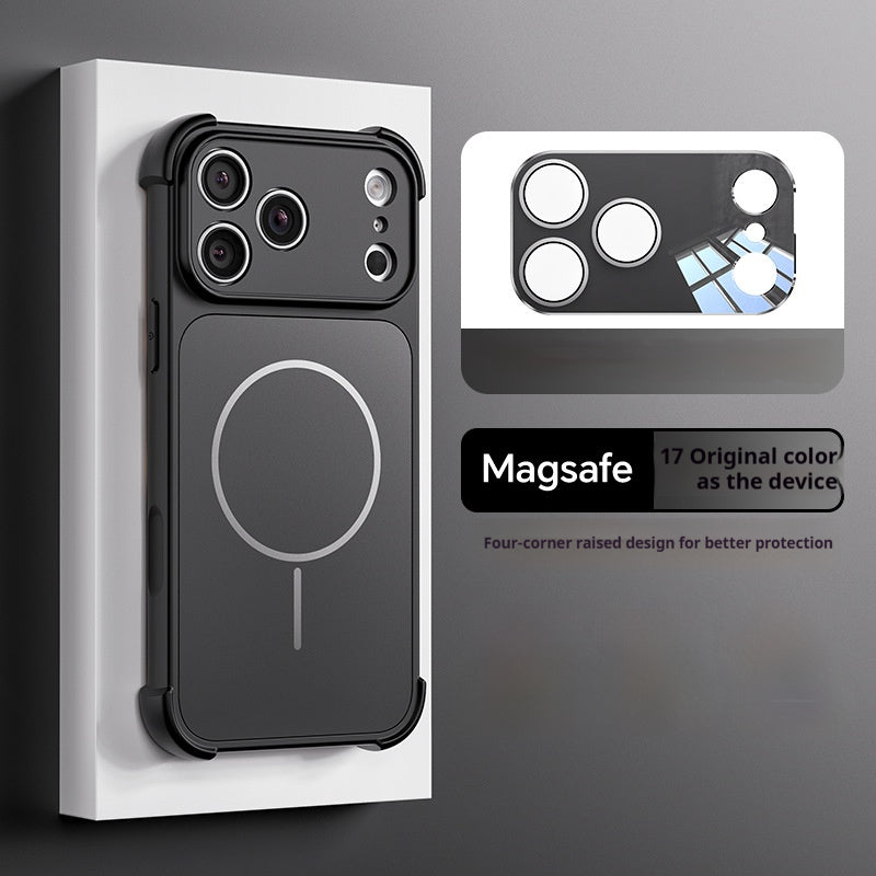 Four-corner anti-drop magnetic Apple phone case