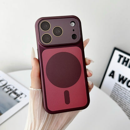 Frosted anti-drop magnetic ring large window Apple phone case