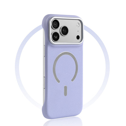 Stylish solid color leather frameless magnetic Apple phone case