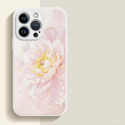 Painted Peony Apple Phone Case