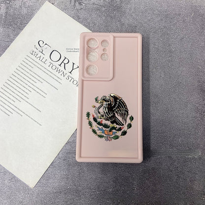 Silicone patterned eagle Samsung phone case