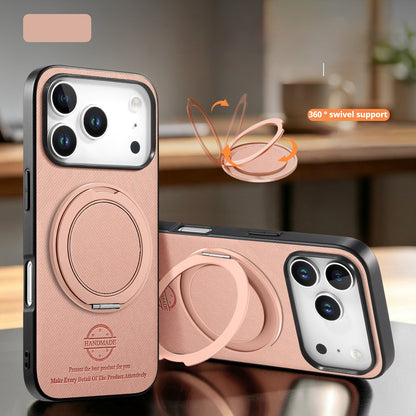 Leather rotating stand magnetic Apple phone case