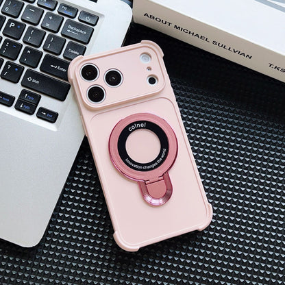 Skin-like frosted airbag anti-drop magnetic stand Apple phone case