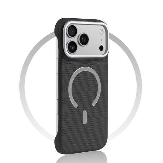 Stylish solid color leather frameless magnetic Apple phone case