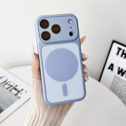 Frosted anti-drop magnetic ring large window Apple phone case