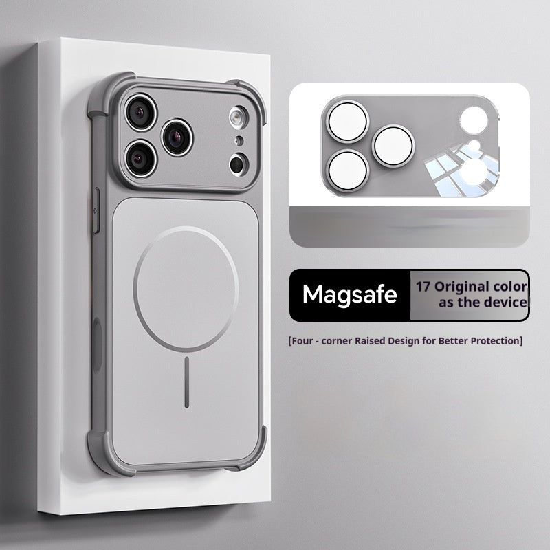 Four-corner anti-drop magnetic Apple phone case