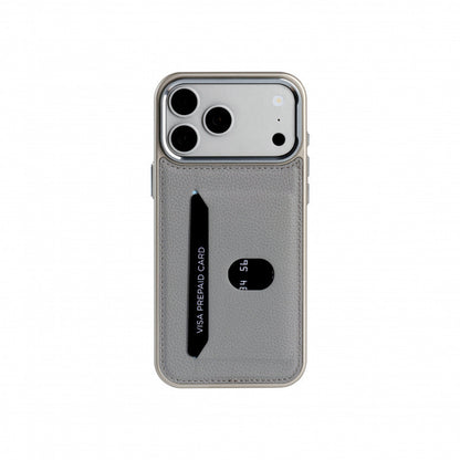 Leather lychee texture card holder Apple phone case