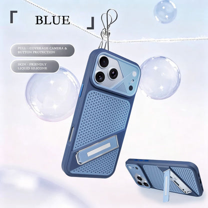 Full-coverage cooling stand for Apple iPhone cases