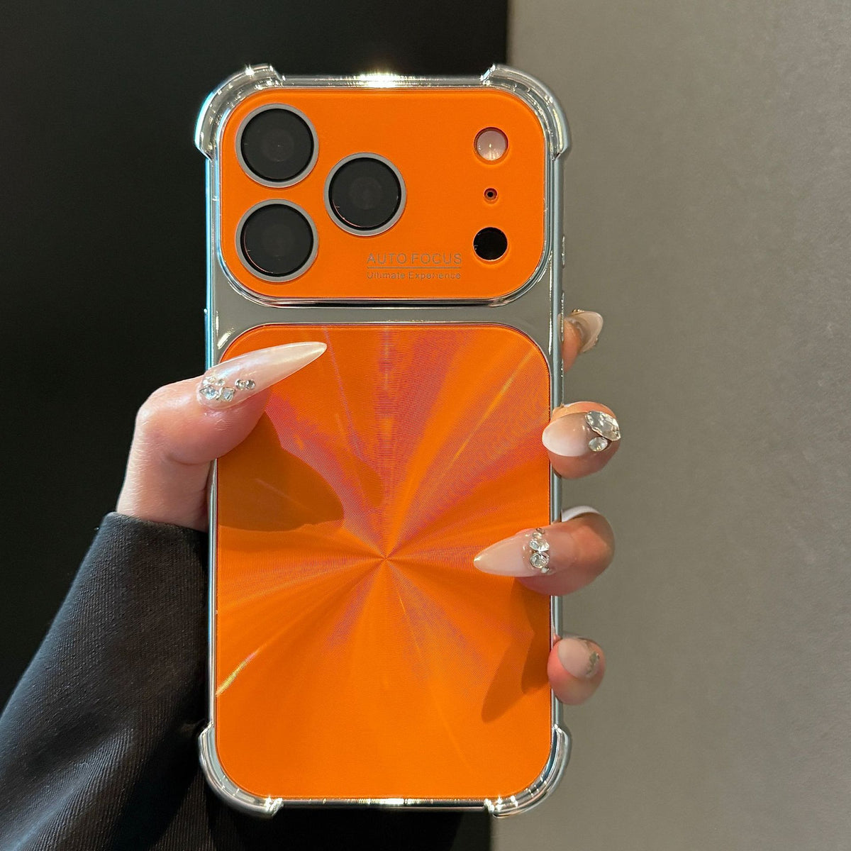 Electroplated Aurora CD Pattern Apple Phone Case