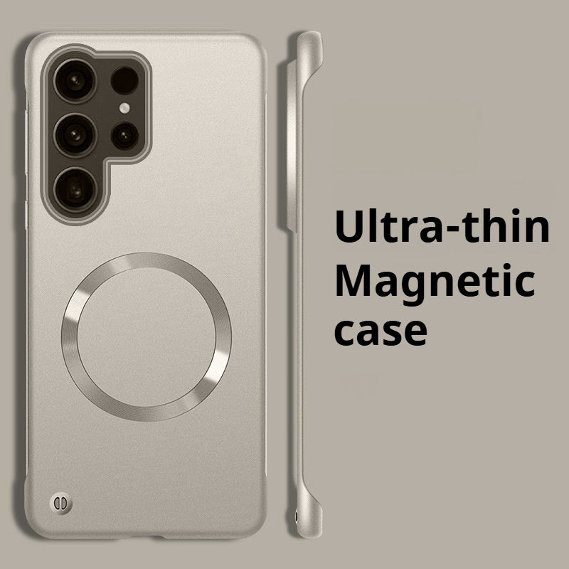 Ultra-thin borderless magnetic Samsung phone case