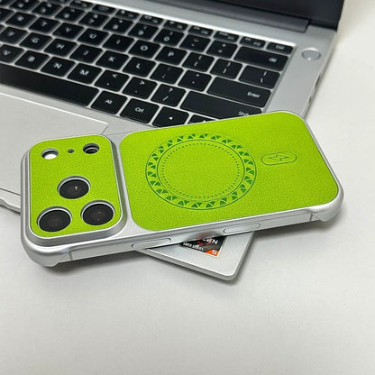 Lychee-patterned frameless magnetic Apple phone case