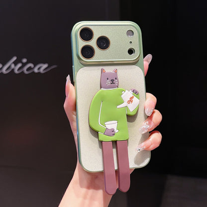 Glittery Cute Cartoon Apple Phone Case