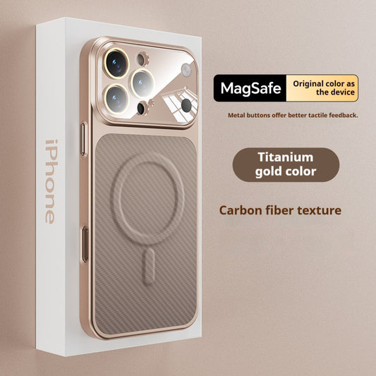 Carbon fiber painted magnetic Apple phone case
