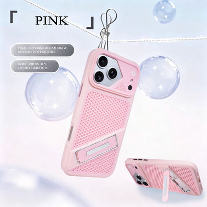 Full-coverage cooling stand for Apple iPhone cases