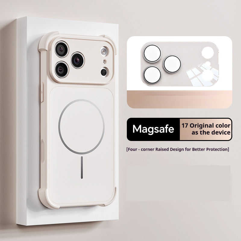 Four-corner anti-drop magnetic Apple phone case