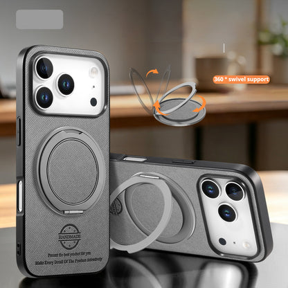 Leather rotating stand magnetic Apple phone case