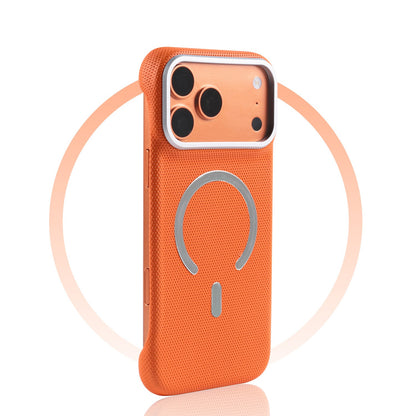 Stylish solid color leather frameless magnetic Apple phone case