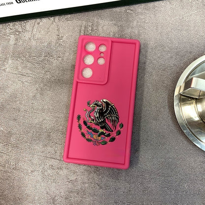 Silicone patterned eagle Samsung phone case