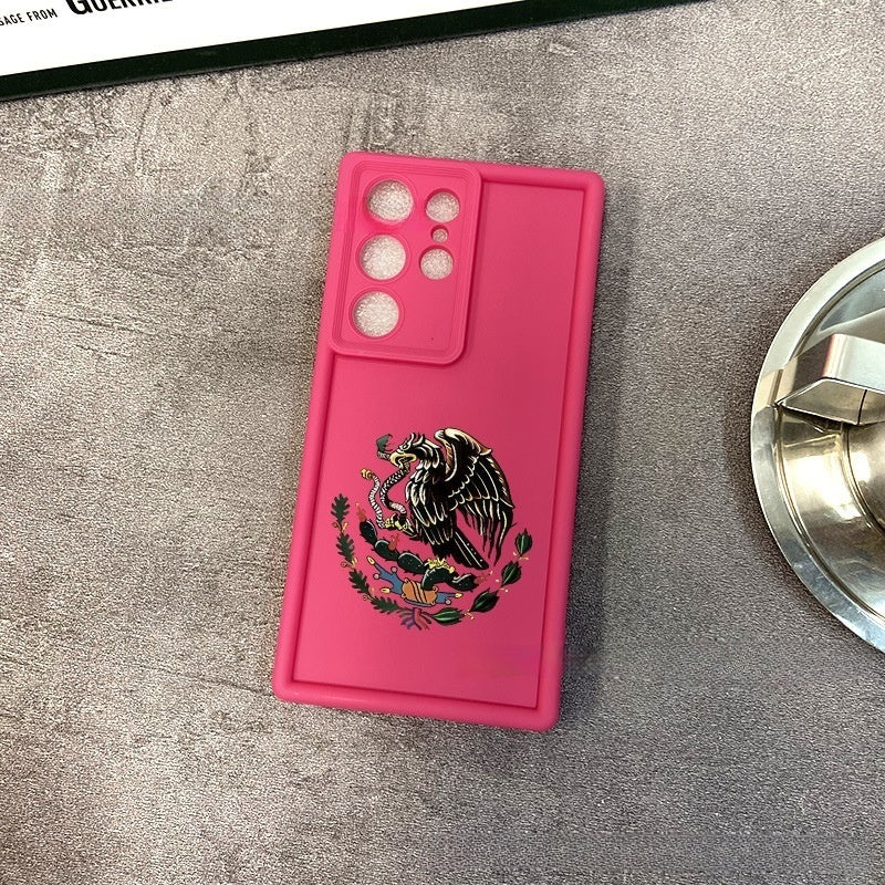 Silicone patterned eagle Samsung phone case