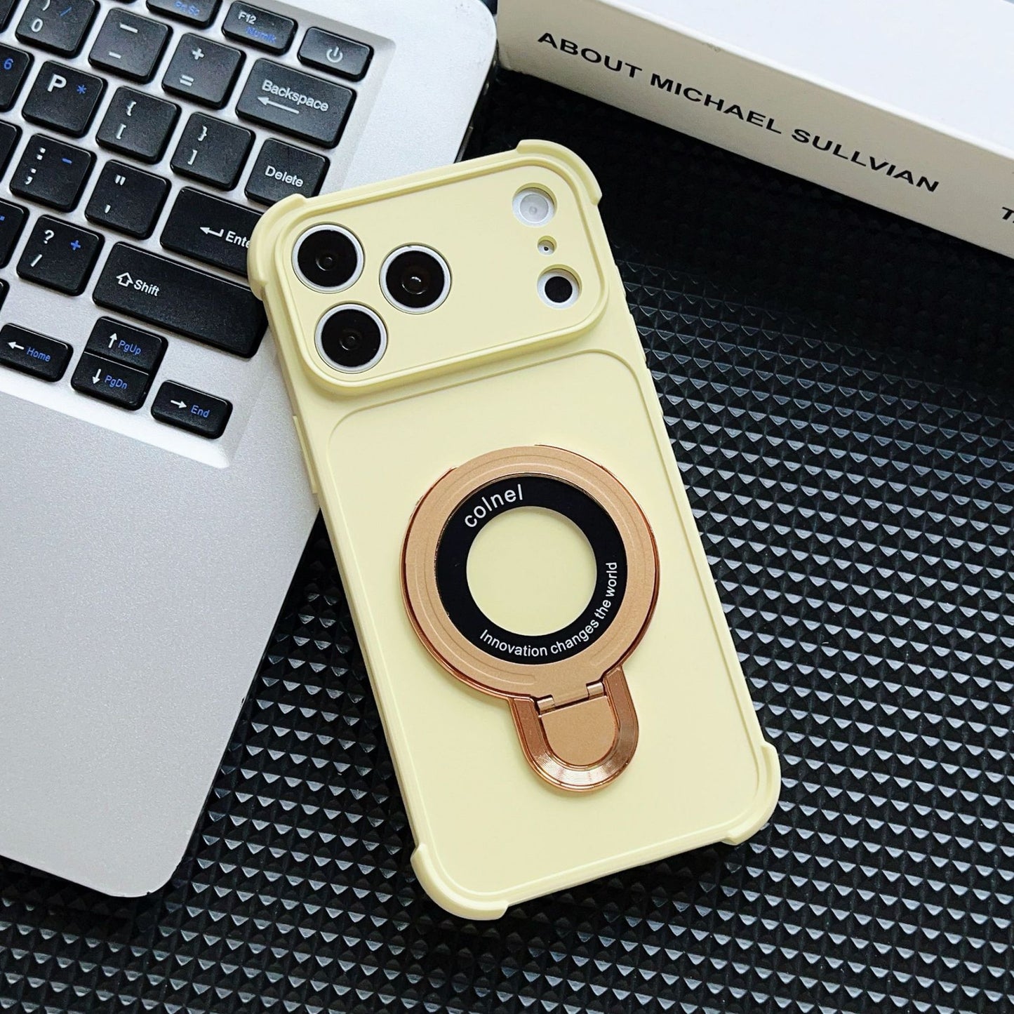 Skin-like frosted airbag anti-drop magnetic stand Apple phone case