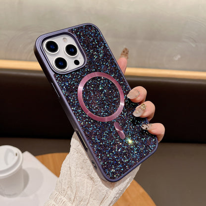 Luxury Glitter Rhinestone Magnetic Apple Phone Case