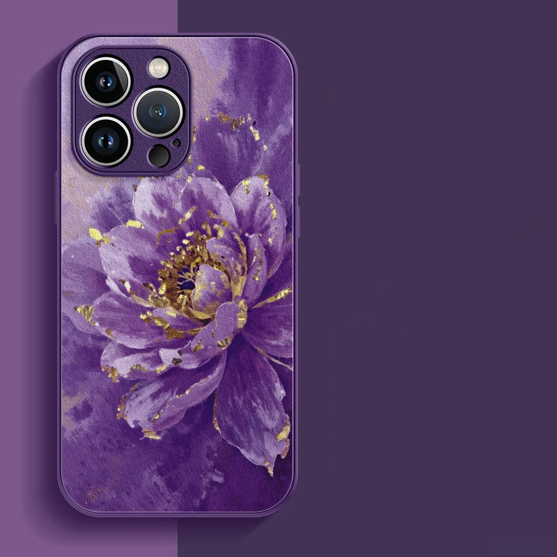 Painted Peony Apple Phone Case