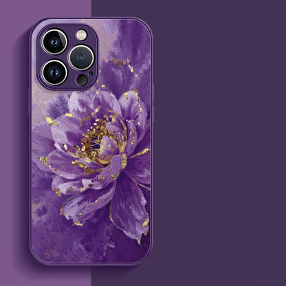 Painted Peony Apple Phone Case
