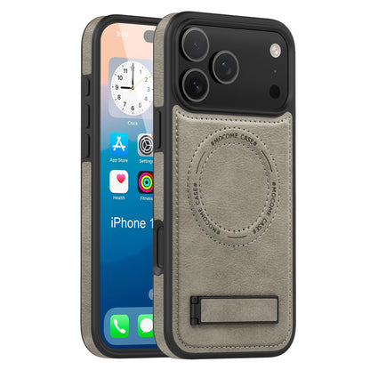 Leather magnetic stand crystal shield Apple phone case