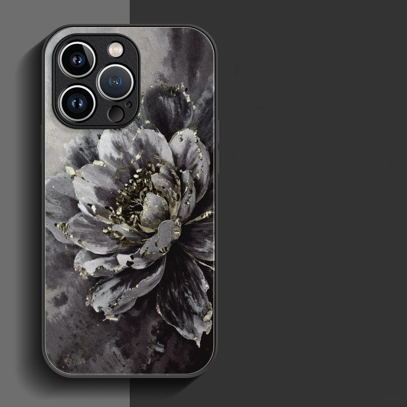 Painted Peony Apple Phone Case