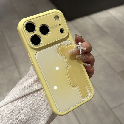 Gradient 3D Bear Apple Phone Case