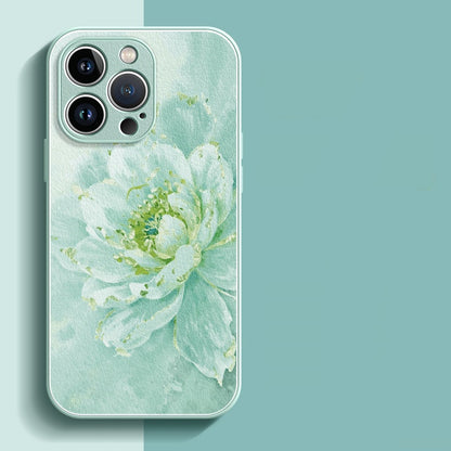 Painted Peony Apple Phone Case