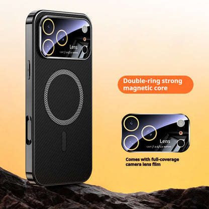Electroplated soft-edge Kevlar textured magnetic Apple phone case